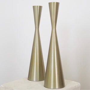 Gold Color MCM Taper Candle Holders